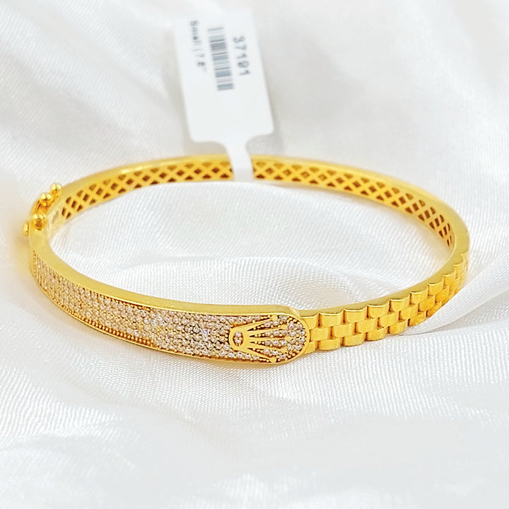 21K اسوارة اكسترا مرصع-مجوهرات الشيخ سعيد-Saeed Jewelry 