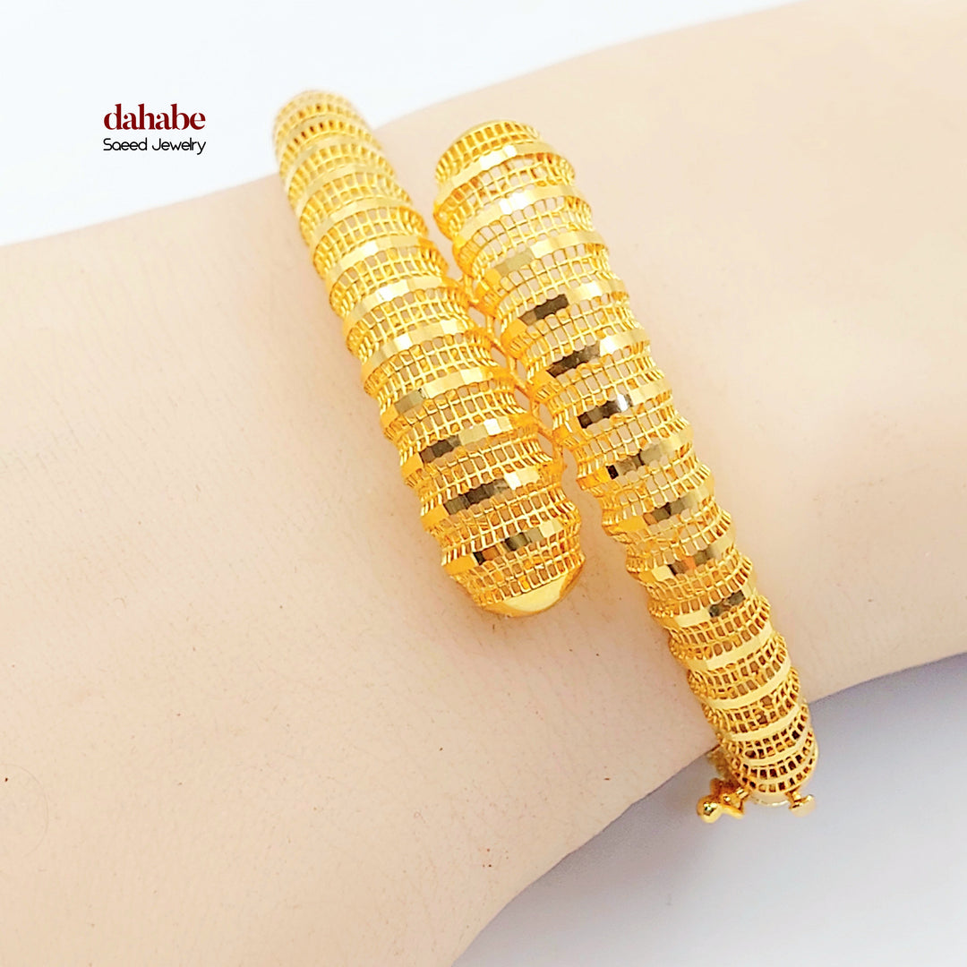21K اسوارة نقش طابات-مجوهرات الشيخ سعيد-Saeed Jewelry 