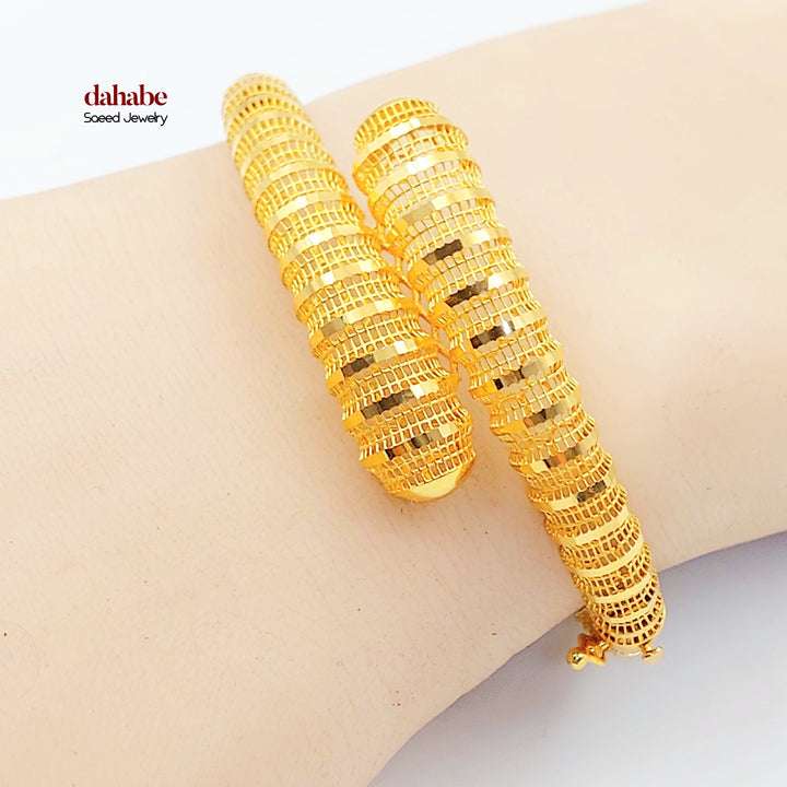 21K اسوارة نقش طابات-مجوهرات الشيخ سعيد-Saeed Jewelry 
