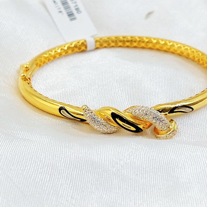21K اسوارة مسمار مرصع-مجوهرات الشيخ سعيد-Saeed Jewelry 