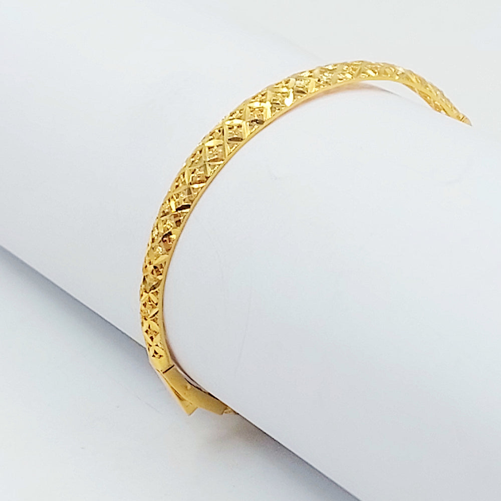 21K اسوارة نقش-مجوهرات الشيخ سعيد-Saeed Jewelry 