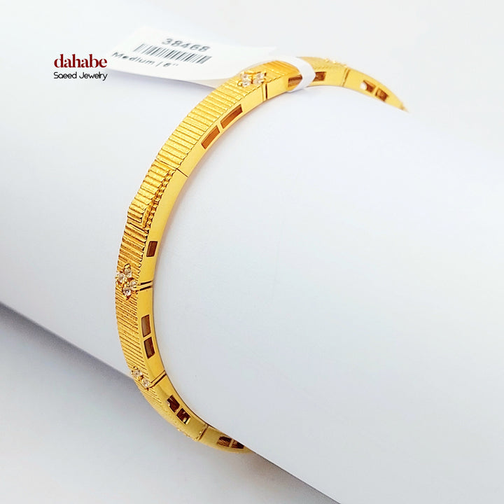 21K اسوارة اكسترا مرصع-مجوهرات الشيخ سعيد-Saeed Jewelry 