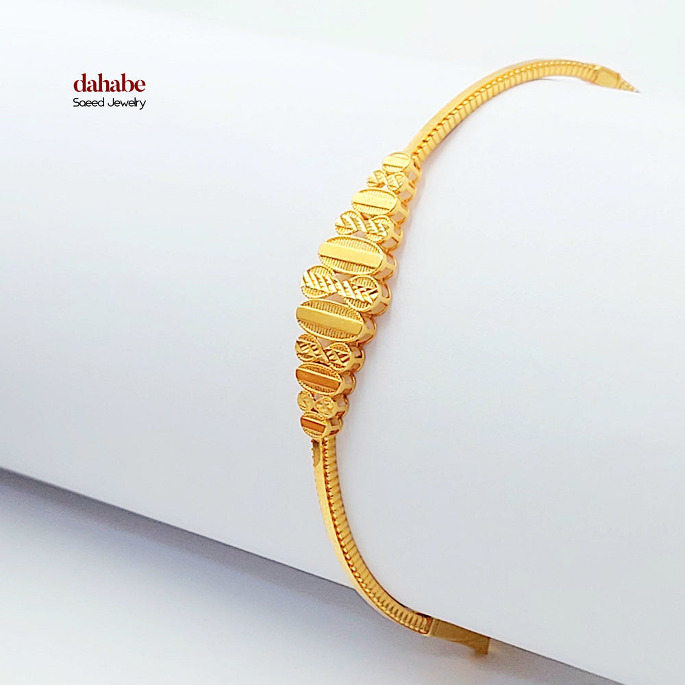 21K اسوارة نقش-مجوهرات الشيخ سعيد-Saeed Jewelry 