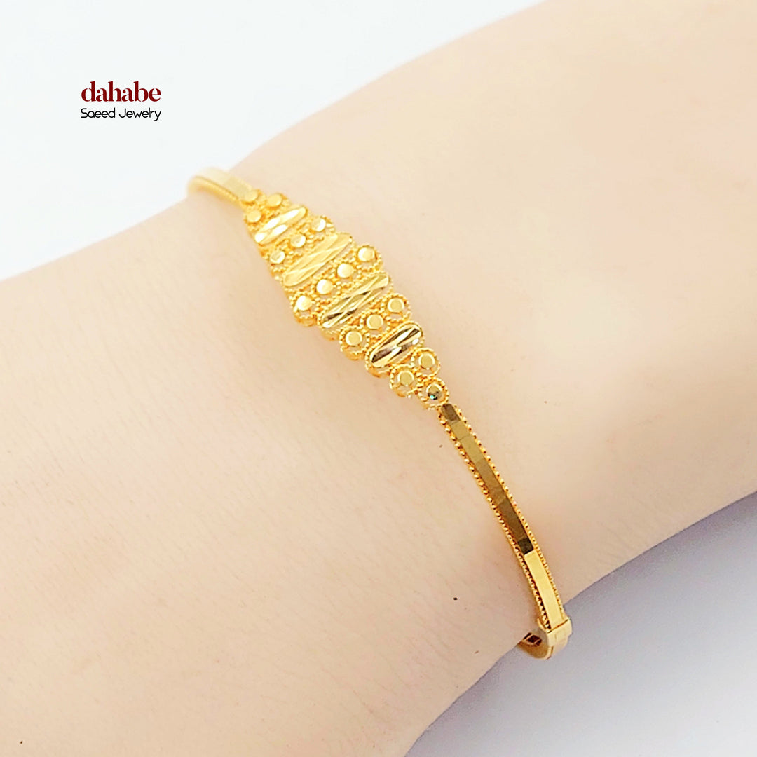 21K اسوارة نقش-مجوهرات الشيخ سعيد-Saeed Jewelry 