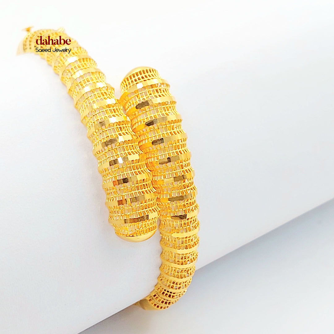 21K اسوارة نقش طابات-مجوهرات الشيخ سعيد-Saeed Jewelry 