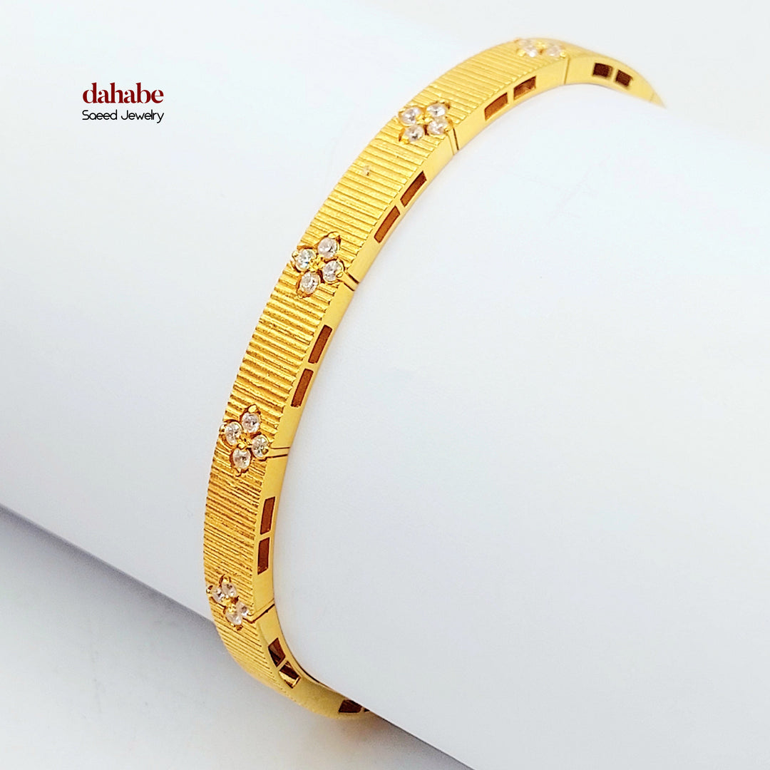 21K اسوارة اكسترا مرصع-مجوهرات الشيخ سعيد-Saeed Jewelry 
