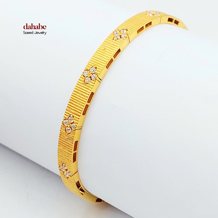 21K اسوارة اكسترا مرصع-مجوهرات الشيخ سعيد-Saeed Jewelry 