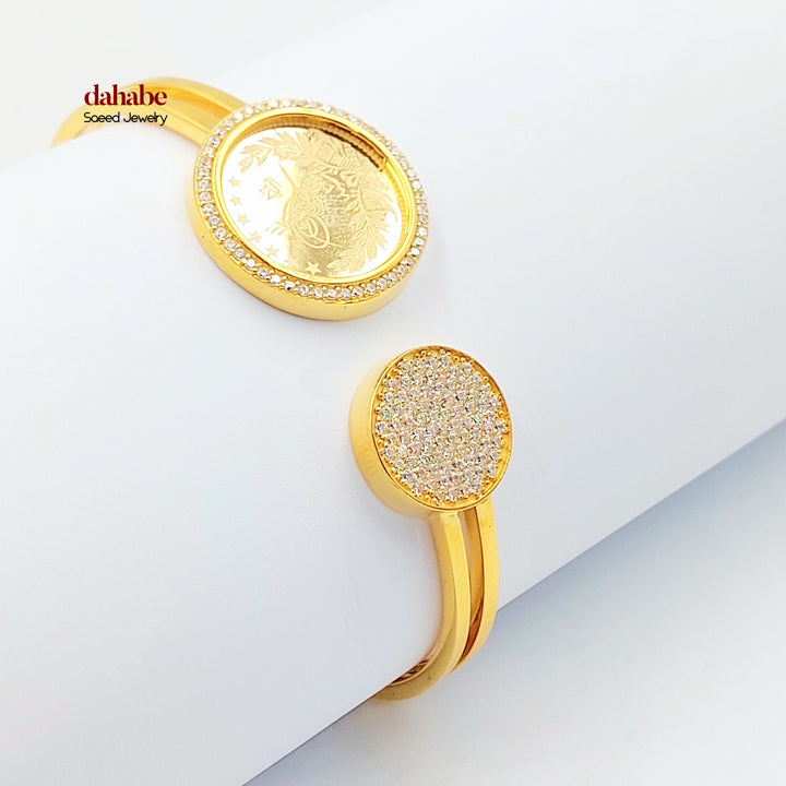 21K اسوارة رشادي مرصع-مجوهرات الشيخ سعيد-Saeed Jewelry 