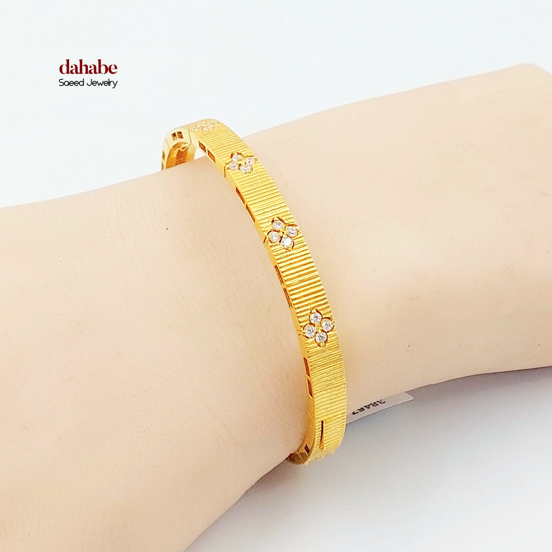 21K اسوارة اكسترا مرصع-مجوهرات الشيخ سعيد-Saeed Jewelry 