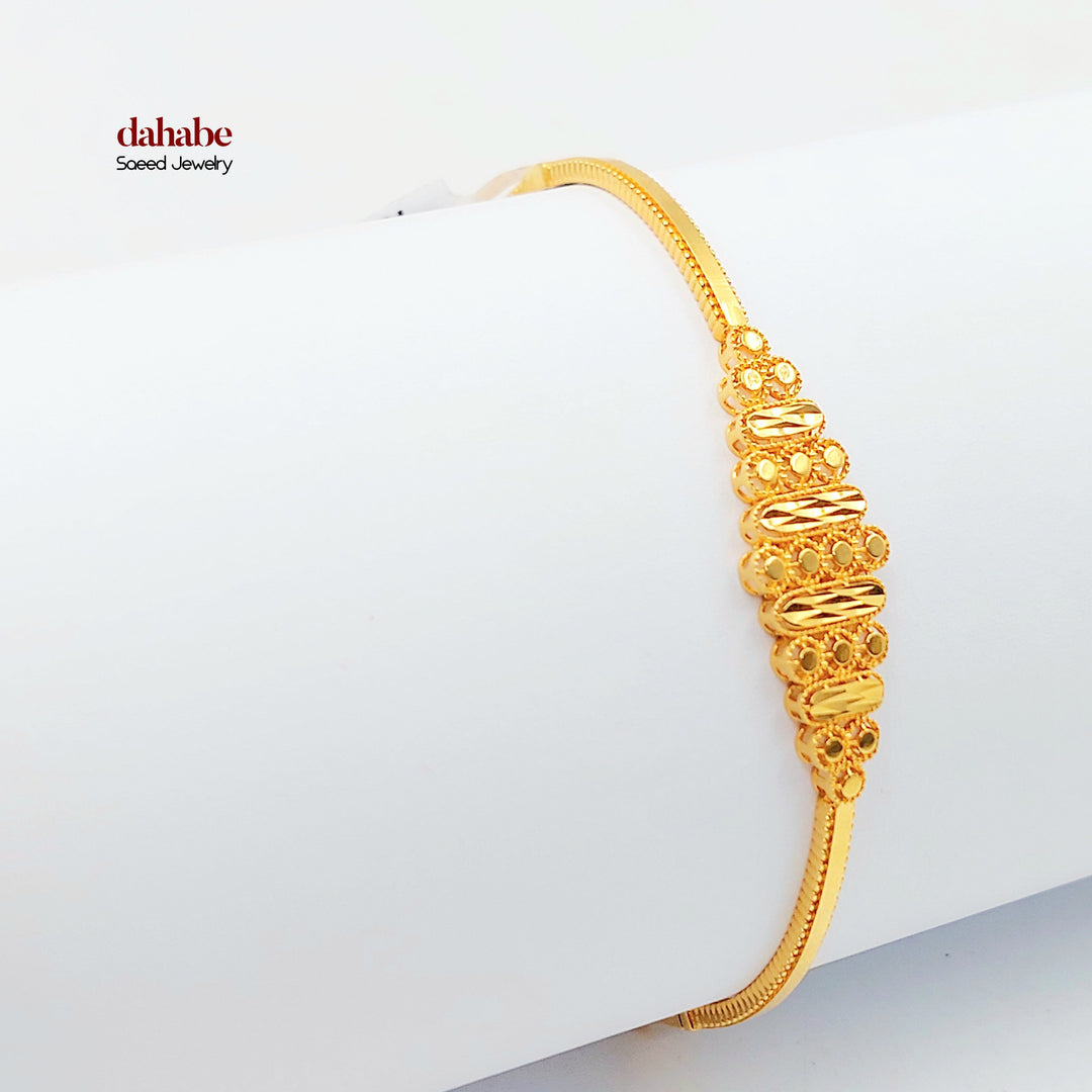 21K اسوارة نقش-مجوهرات الشيخ سعيد-Saeed Jewelry 