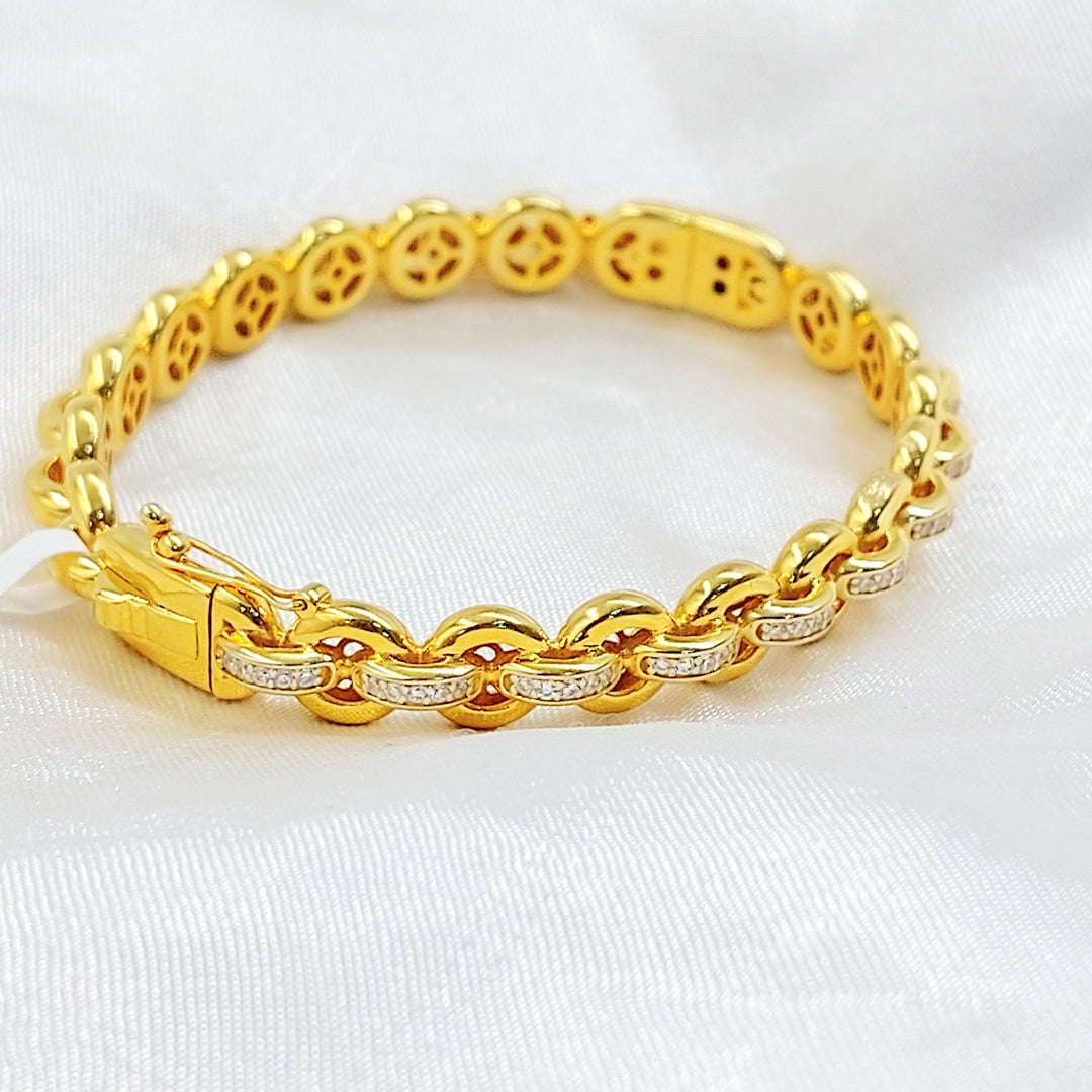 21K اسوارة اكسترا مرصع-مجوهرات الشيخ سعيد-Saeed Jewelry 