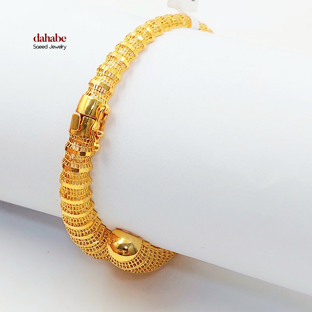21K اسوارة نقش طابات-مجوهرات الشيخ سعيد-Saeed Jewelry 
