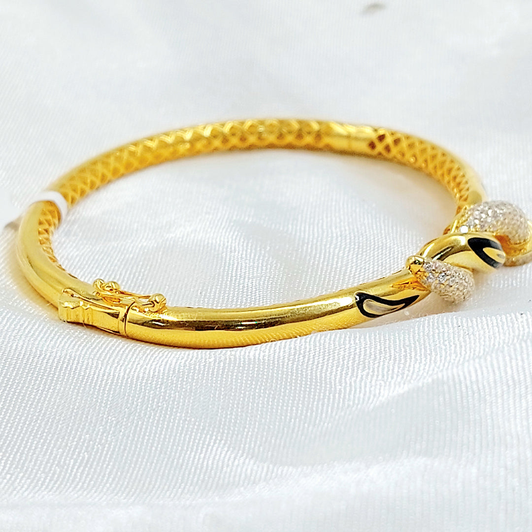 21K اسوارة مسمار مرصع-مجوهرات الشيخ سعيد-Saeed Jewelry 