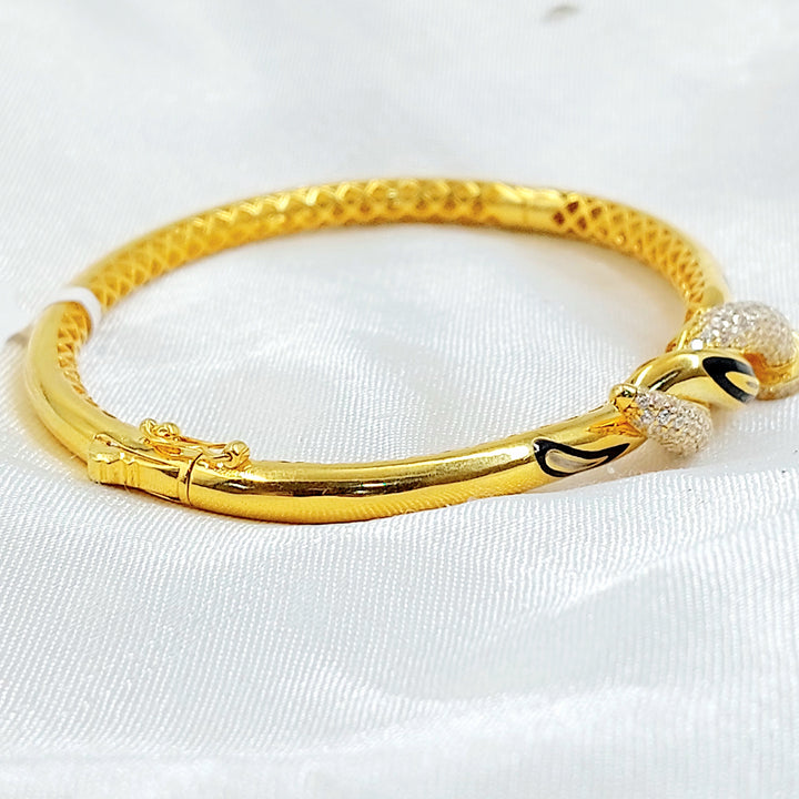 21K اسوارة مسمار مرصع-مجوهرات الشيخ سعيد-Saeed Jewelry 