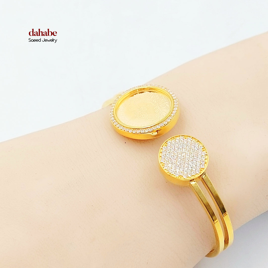 21K اسوارة رشادي مرصع-مجوهرات الشيخ سعيد-Saeed Jewelry 