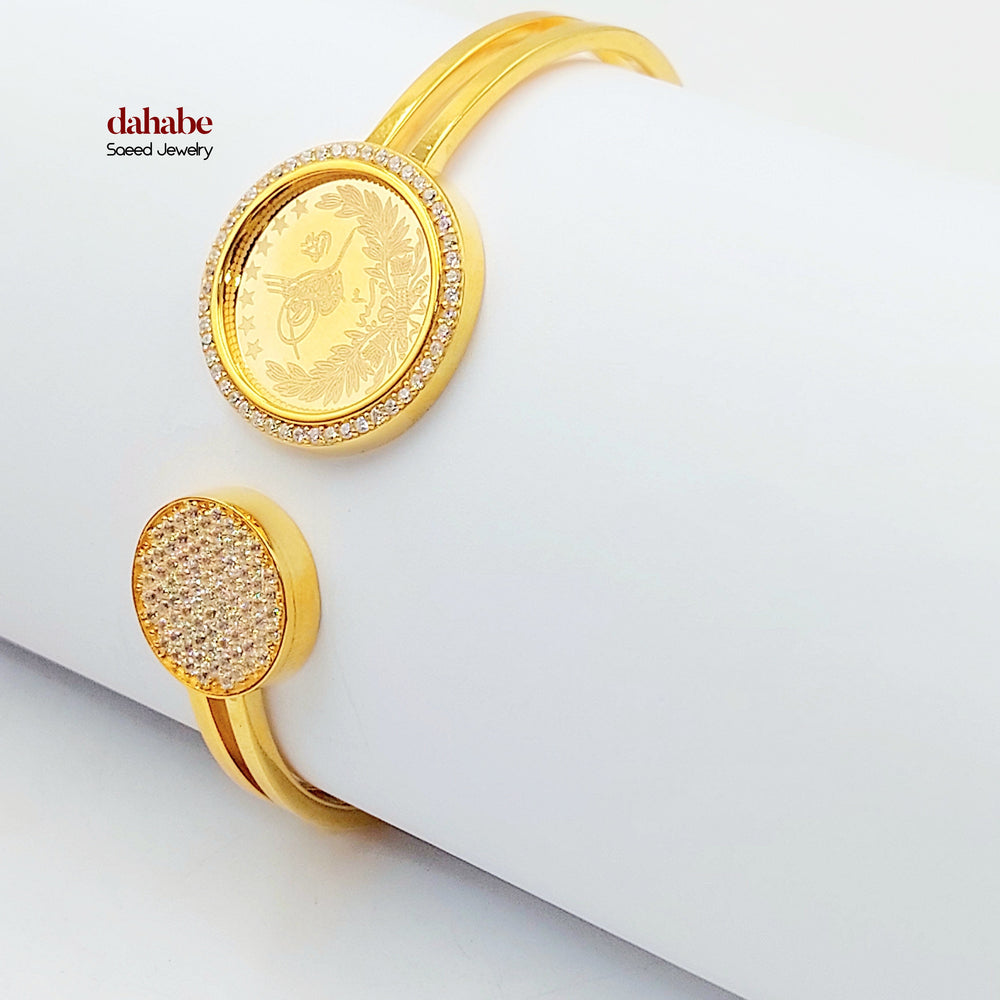 21K اسوارة رشادي مرصع-مجوهرات الشيخ سعيد-Saeed Jewelry 