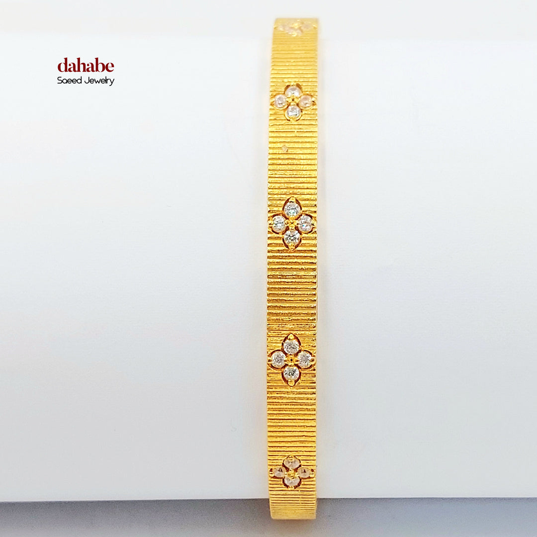 21K اسوارة اكسترا مرصع-مجوهرات الشيخ سعيد-Saeed Jewelry 