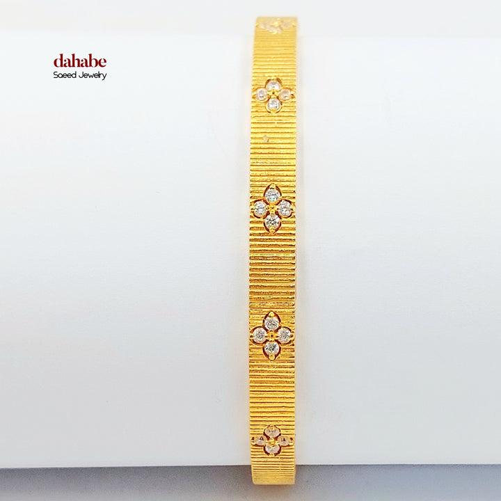 21K اسوارة اكسترا مرصع-مجوهرات الشيخ سعيد-Saeed Jewelry 