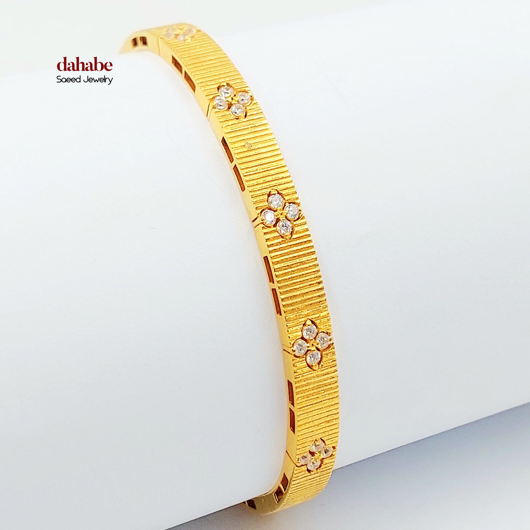 21K اسوارة اكسترا مرصع-مجوهرات الشيخ سعيد-Saeed Jewelry 