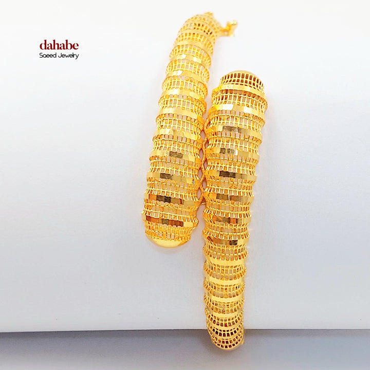 21K اسوارة نقش طابات-مجوهرات الشيخ سعيد-Saeed Jewelry 