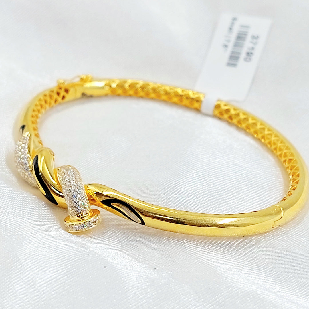 21K اسوارة مسمار مرصع-مجوهرات الشيخ سعيد-Saeed Jewelry 