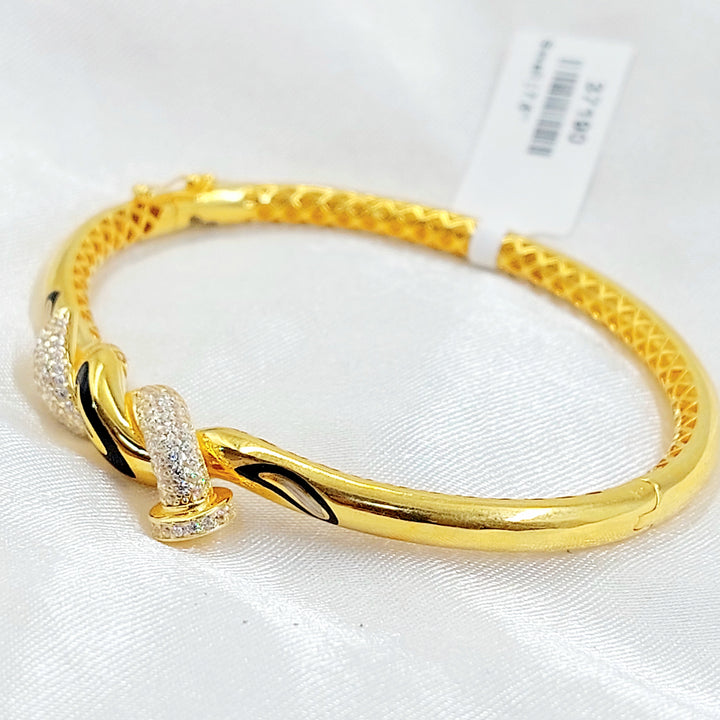 21K اسوارة مسمار مرصع-مجوهرات الشيخ سعيد-Saeed Jewelry 