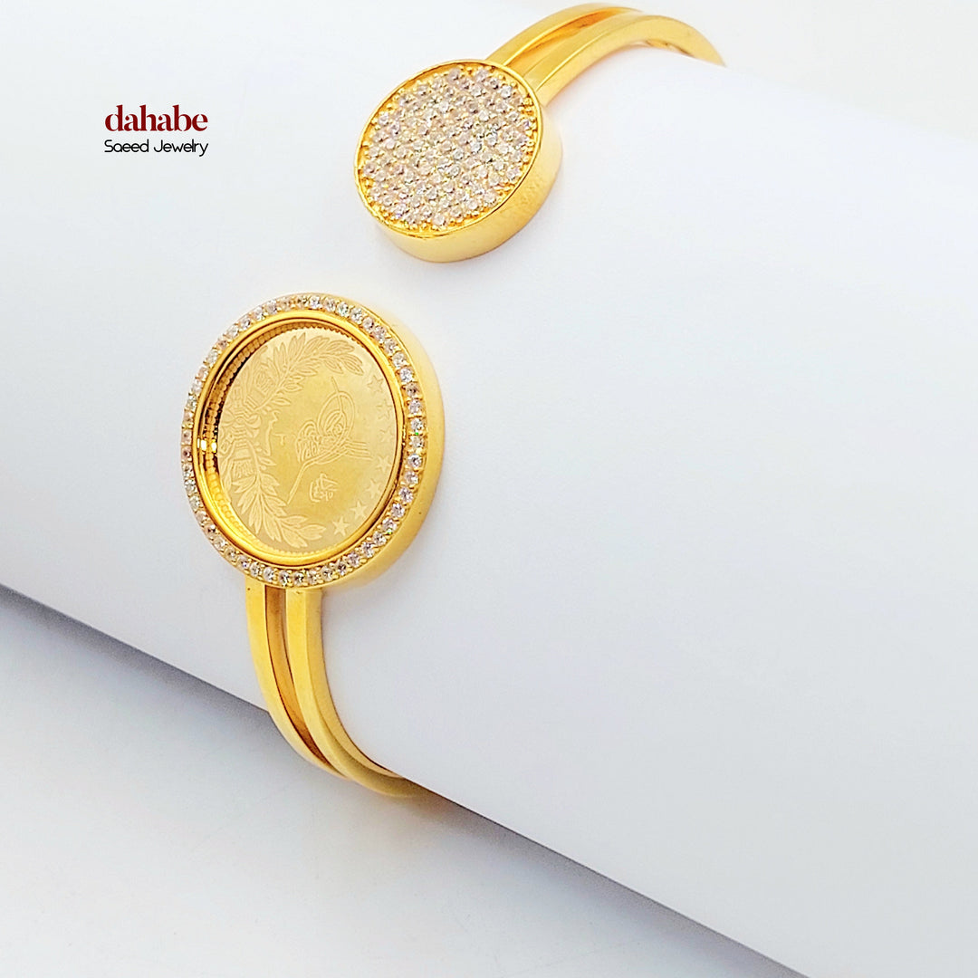 21K اسوارة رشادي مرصع-مجوهرات الشيخ سعيد-Saeed Jewelry 