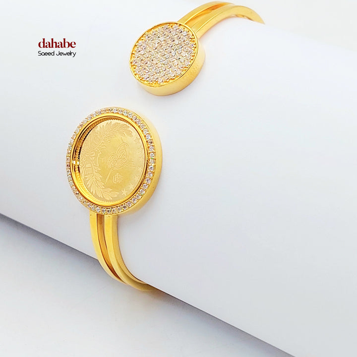 21K اسوارة رشادي مرصع-مجوهرات الشيخ سعيد-Saeed Jewelry 