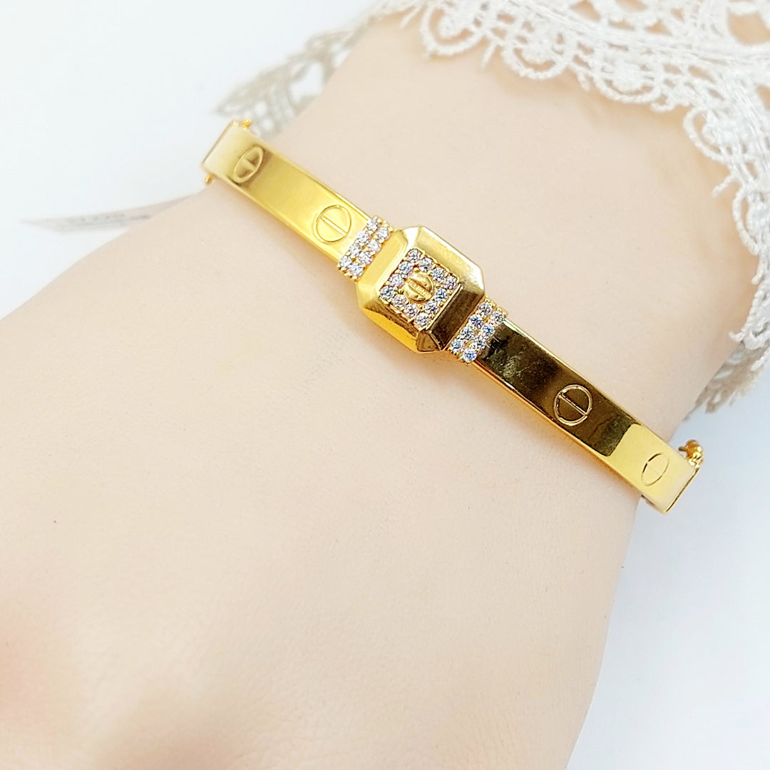 21K اسوارة فيجارو مرصع-مجوهرات الشيخ سعيد-Saeed Jewelry 