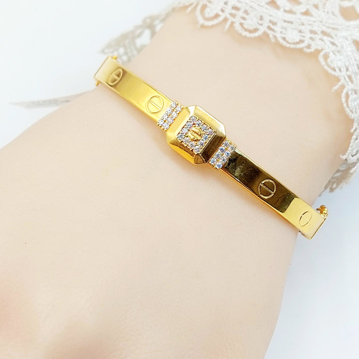 21K اسوارة فيجارو مرصع-مجوهرات الشيخ سعيد-Saeed Jewelry 