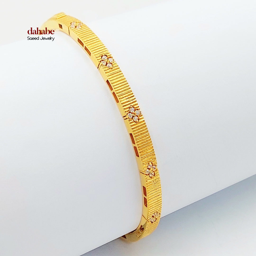 21K اسوارة اكسترا مرصع-مجوهرات الشيخ سعيد-Saeed Jewelry 