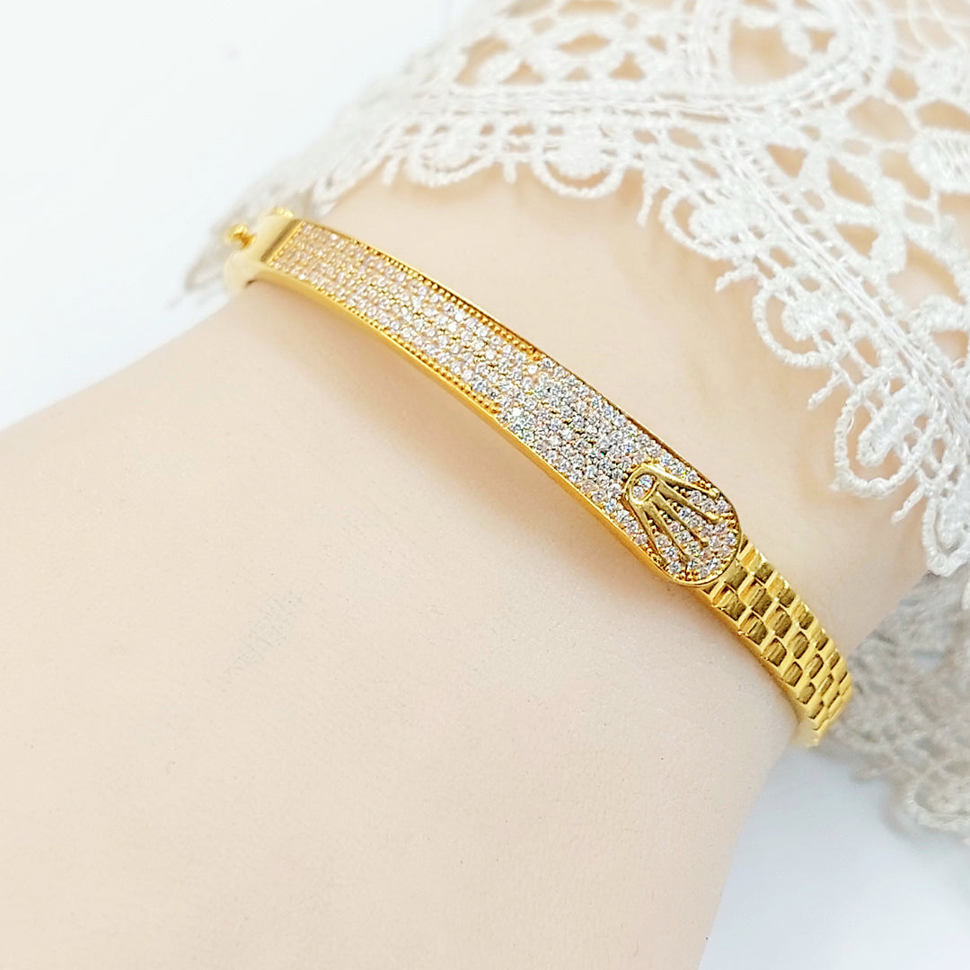 21K اسوارة اكسترا مرصع-مجوهرات الشيخ سعيد-Saeed Jewelry 