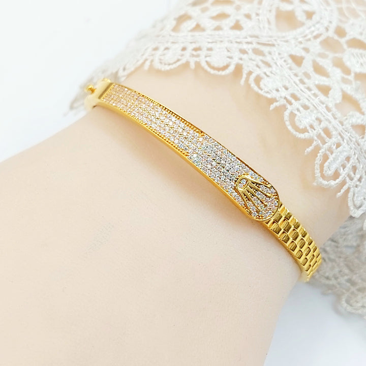 21K اسوارة اكسترا مرصع-مجوهرات الشيخ سعيد-Saeed Jewelry 