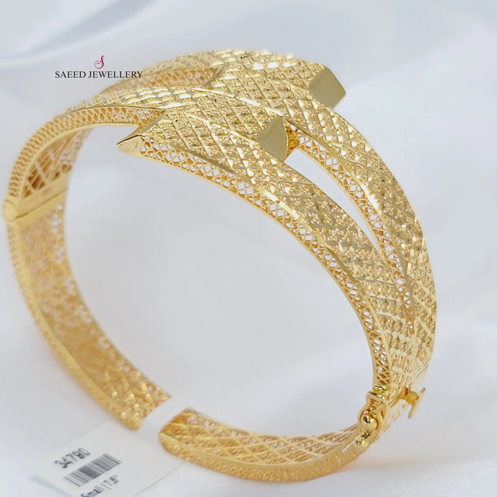 21K اسوارة نقش-مجوهرات الشيخ سعيد-Saeed Jewelry 