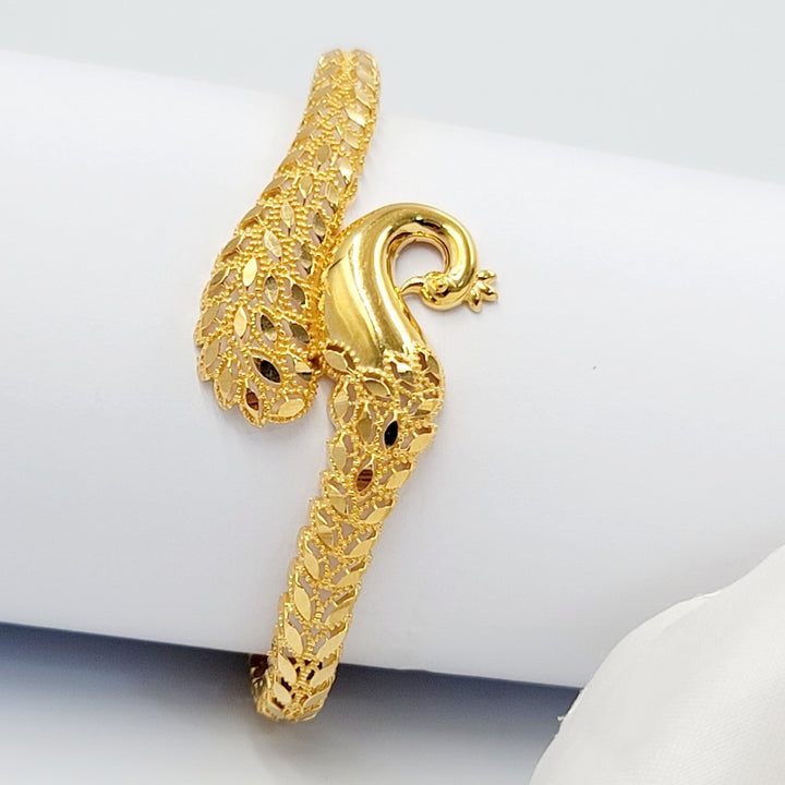 21K اسوارة ورق الشجر-مجوهرات الشيخ سعيد-Saeed Jewelry 