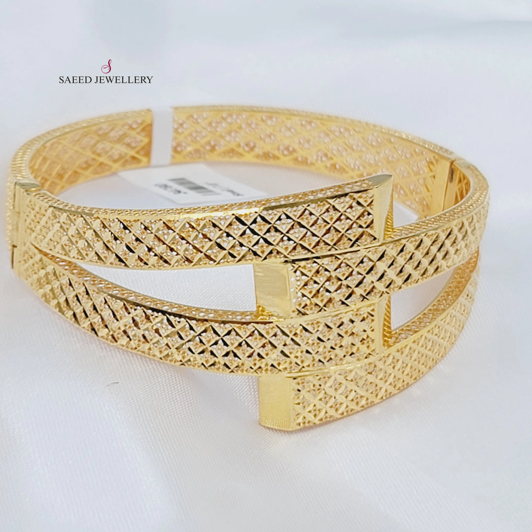 21K اسوارة نقش-مجوهرات الشيخ سعيد-Saeed Jewelry 