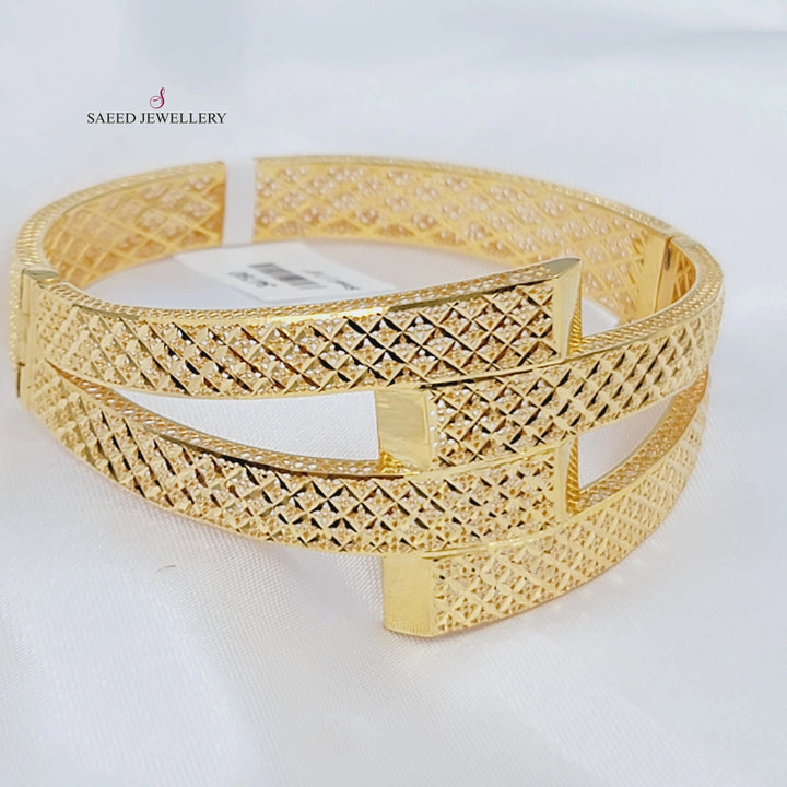 21K اسوارة نقش-مجوهرات الشيخ سعيد-Saeed Jewelry 