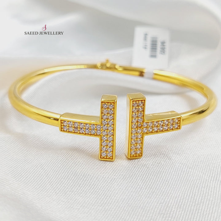 21K اسوارة تركي مرصع-مجوهرات الشيخ سعيد-Saeed Jewelry 