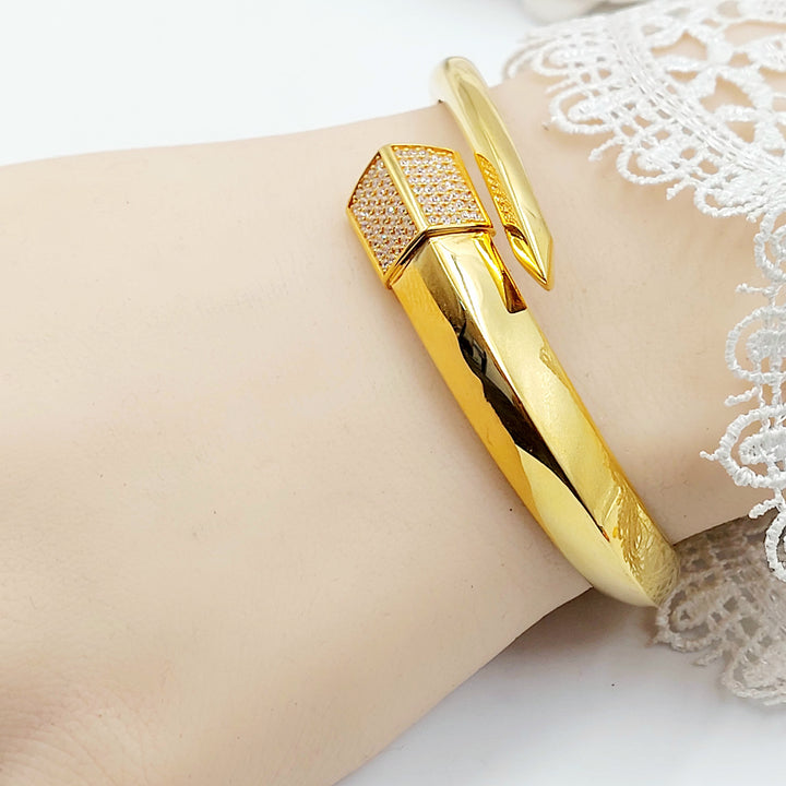 21K اسوارة مسمار مرصع-مجوهرات الشيخ سعيد-Saeed Jewelry 