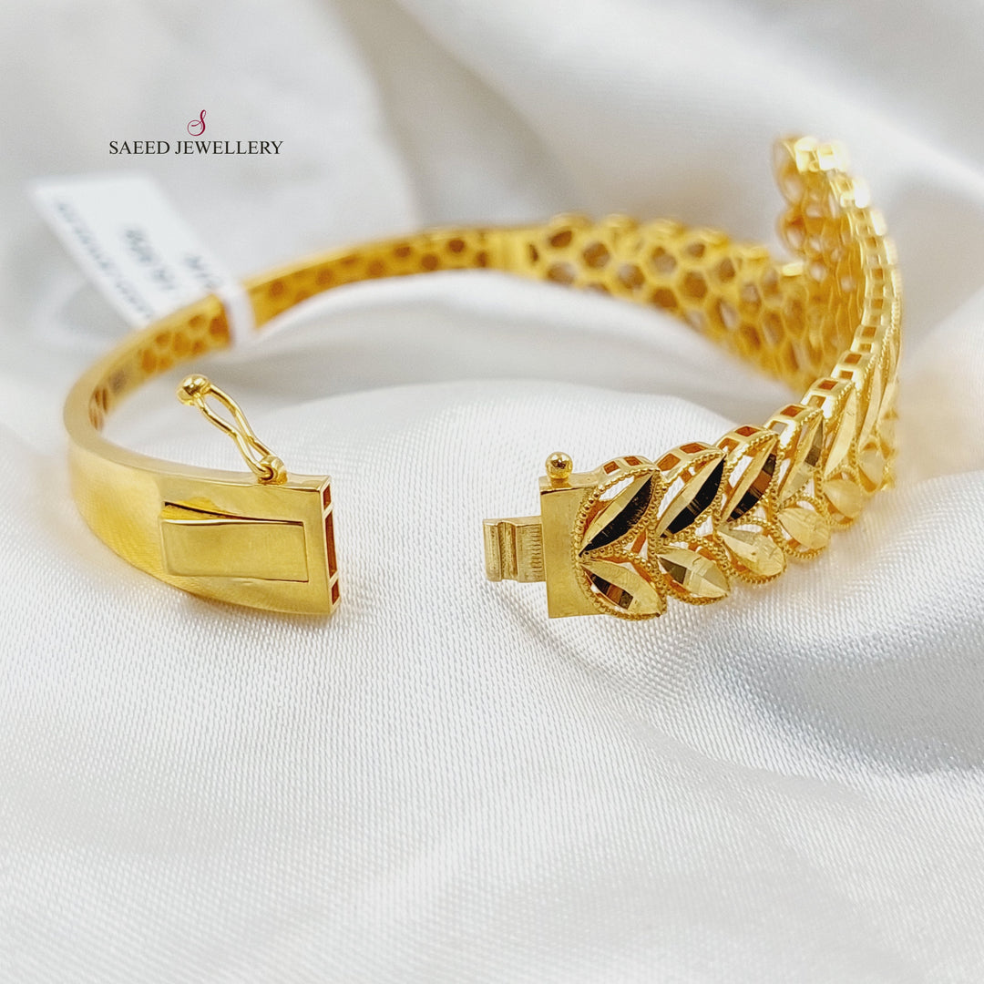 21K اسوارة ورق الشجر-مجوهرات الشيخ سعيد-Saeed Jewelry 