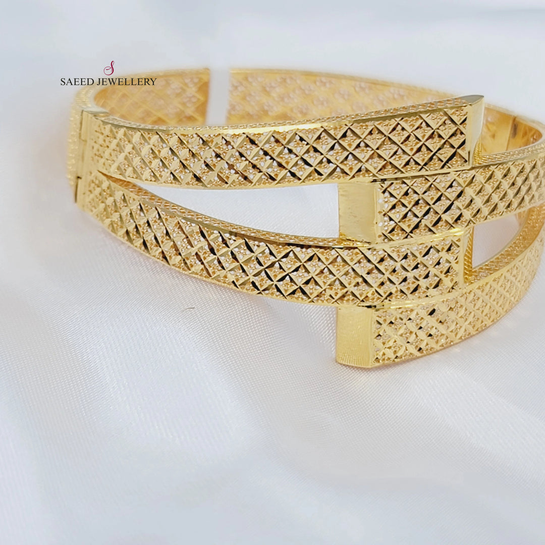 21K اسوارة نقش-مجوهرات الشيخ سعيد-Saeed Jewelry 