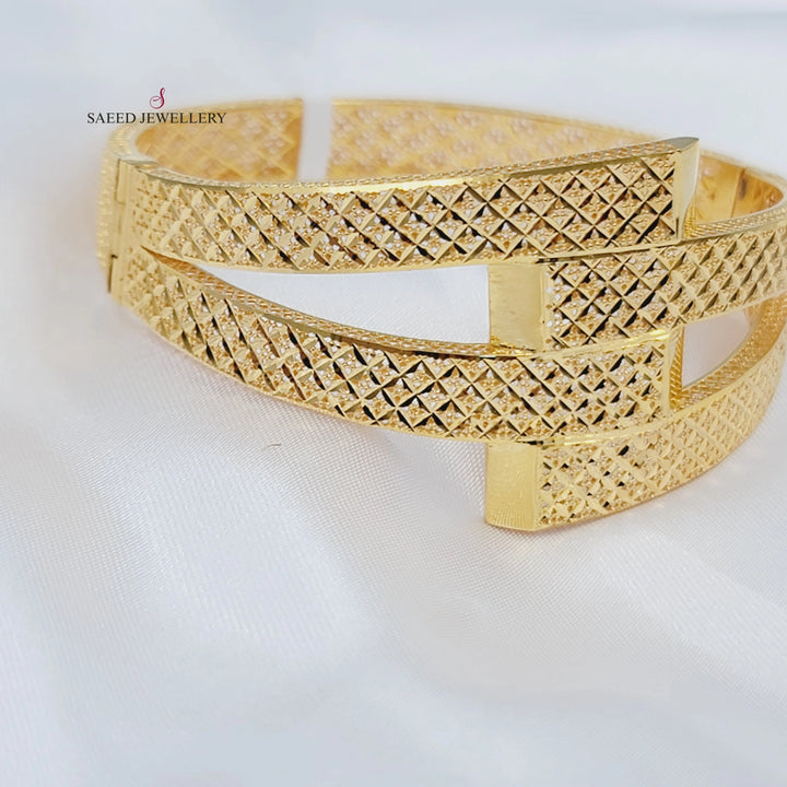 21K اسوارة نقش-مجوهرات الشيخ سعيد-Saeed Jewelry 