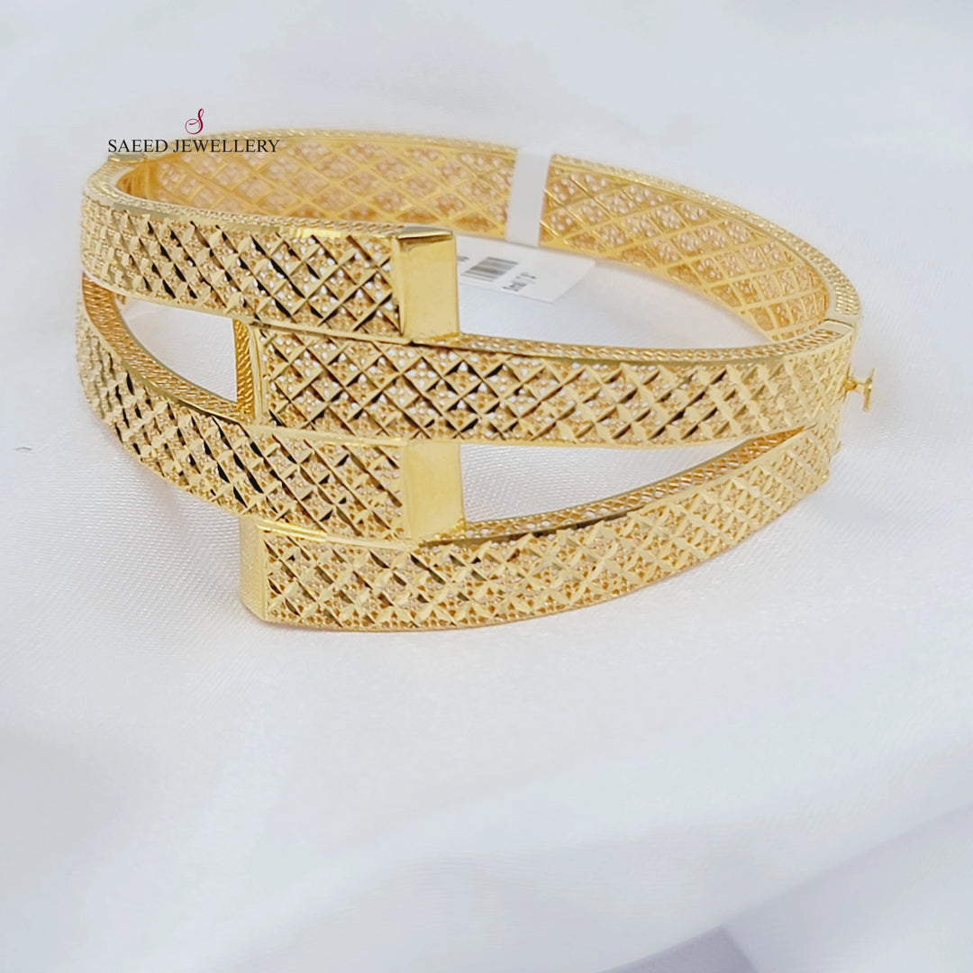 21K اسوارة نقش-مجوهرات الشيخ سعيد-Saeed Jewelry 