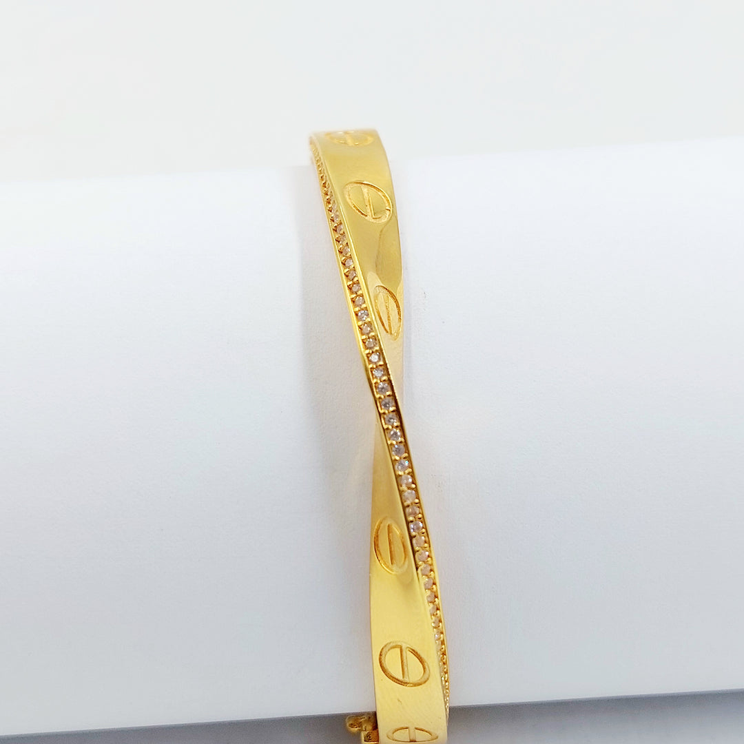 21K اسوارة فيجارو مرصع-مجوهرات الشيخ سعيد-Saeed Jewelry 