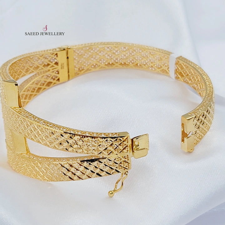 21K اسوارة نقش-مجوهرات الشيخ سعيد-Saeed Jewelry 