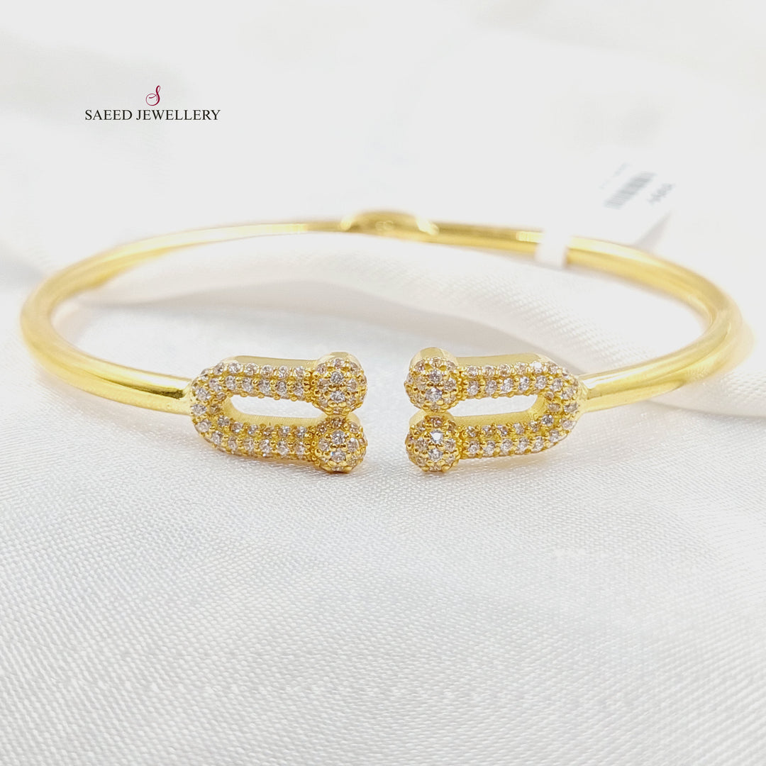 21K اسوارة بيبر كليب مرصع-مجوهرات الشيخ سعيد-Saeed Jewelry 