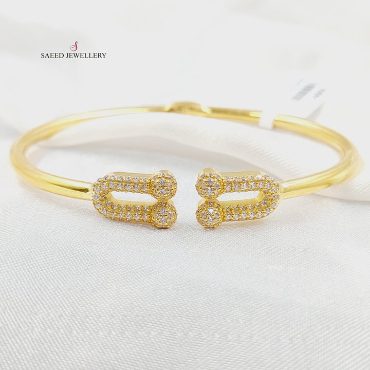 21K اسوارة بيبر كليب مرصع-مجوهرات الشيخ سعيد-Saeed Jewelry 