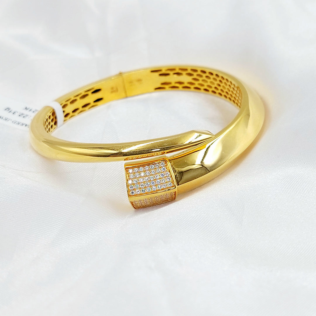 21K اسوارة مسمار مرصع-مجوهرات الشيخ سعيد-Saeed Jewelry 