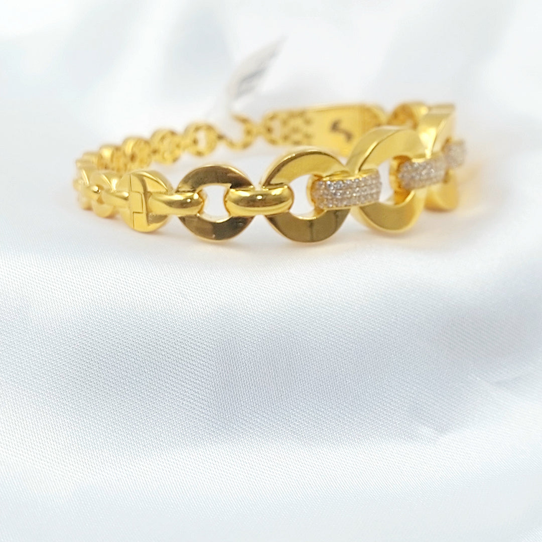 21K اسوارة اكسترا مرصع-مجوهرات الشيخ سعيد-Saeed Jewelry 