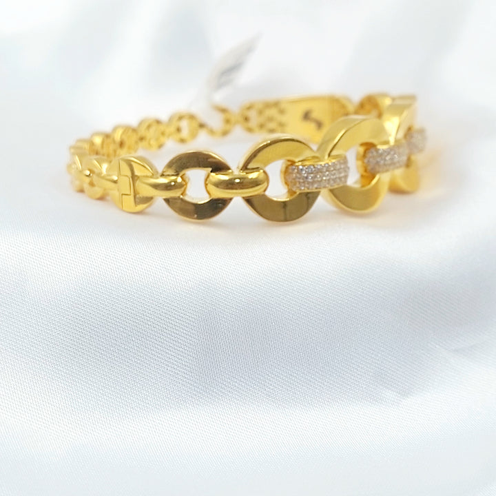 21K اسوارة اكسترا مرصع-مجوهرات الشيخ سعيد-Saeed Jewelry 